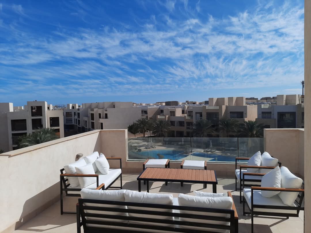 Luxury Chalet Pool and Beach Access — Backyard in Mangroovy Elgouna, Red Sea, Egypt