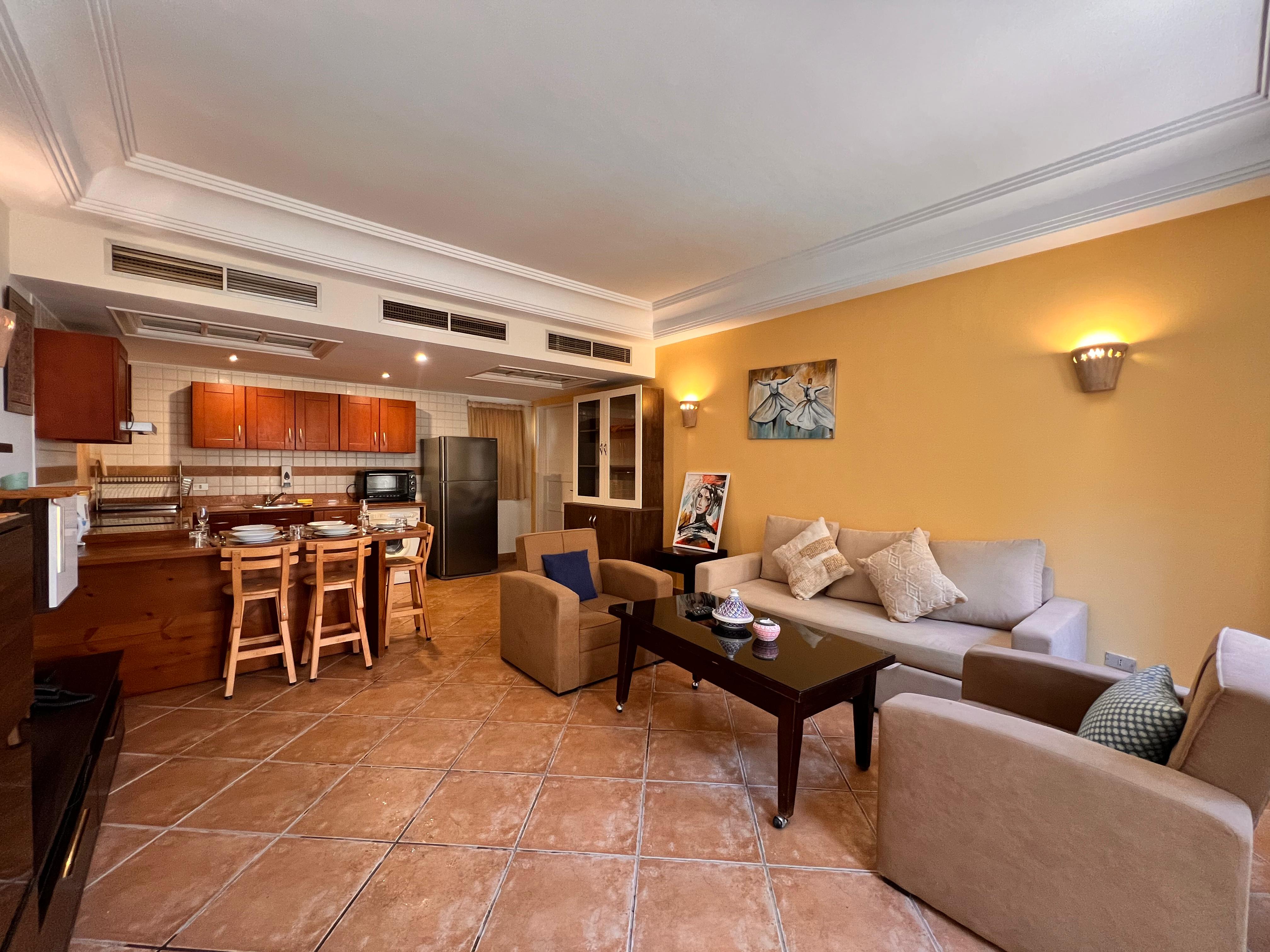 Abu Tig 1Bdr with Private Roof — Living Room in Abu Tig Marina, Elgouna, Red Sea, Egypt — photo 2