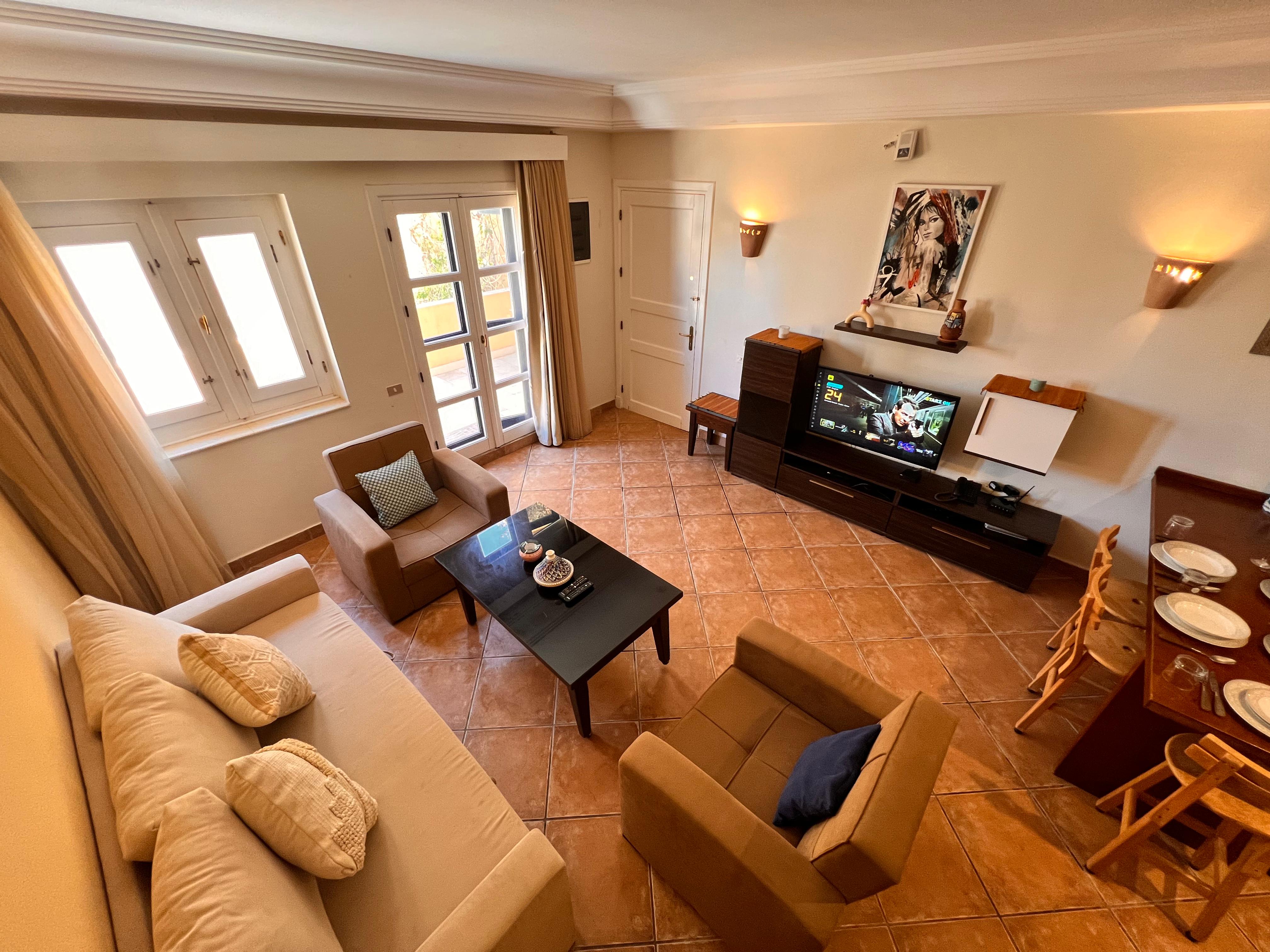 Abu Tig 1Bdr with Private Roof — Living Room in Abu Tig Marina, Elgouna, Red Sea, Egypt — photo 3