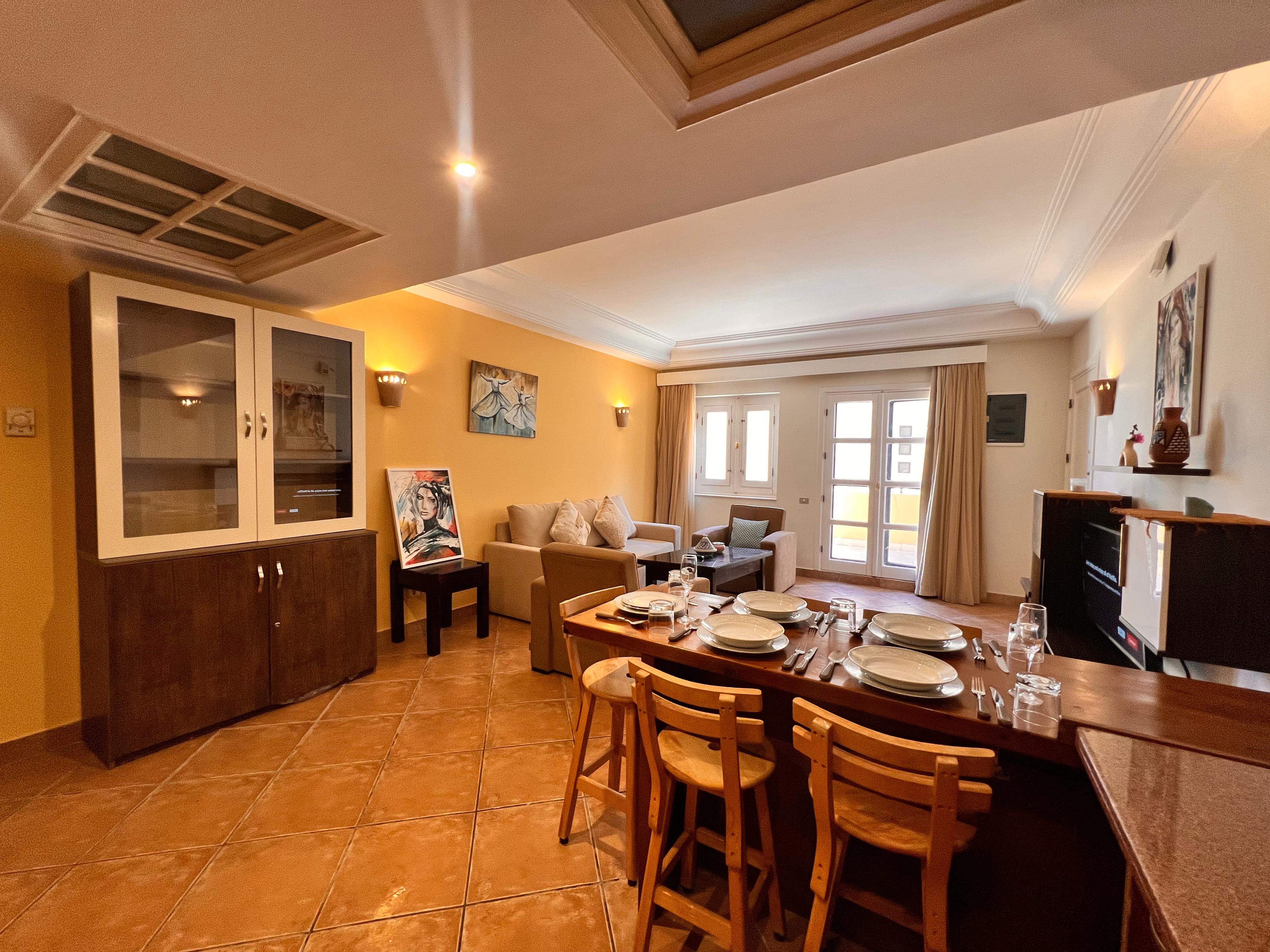 Abu Tig 1Bdr with Private Roof — Dining Area in Abu Tig Marina, Elgouna, Red Sea, Egypt