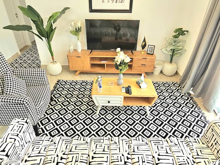 Black and White Heart — Living Room in Madinaty New Cairo, Egypt, Egypt