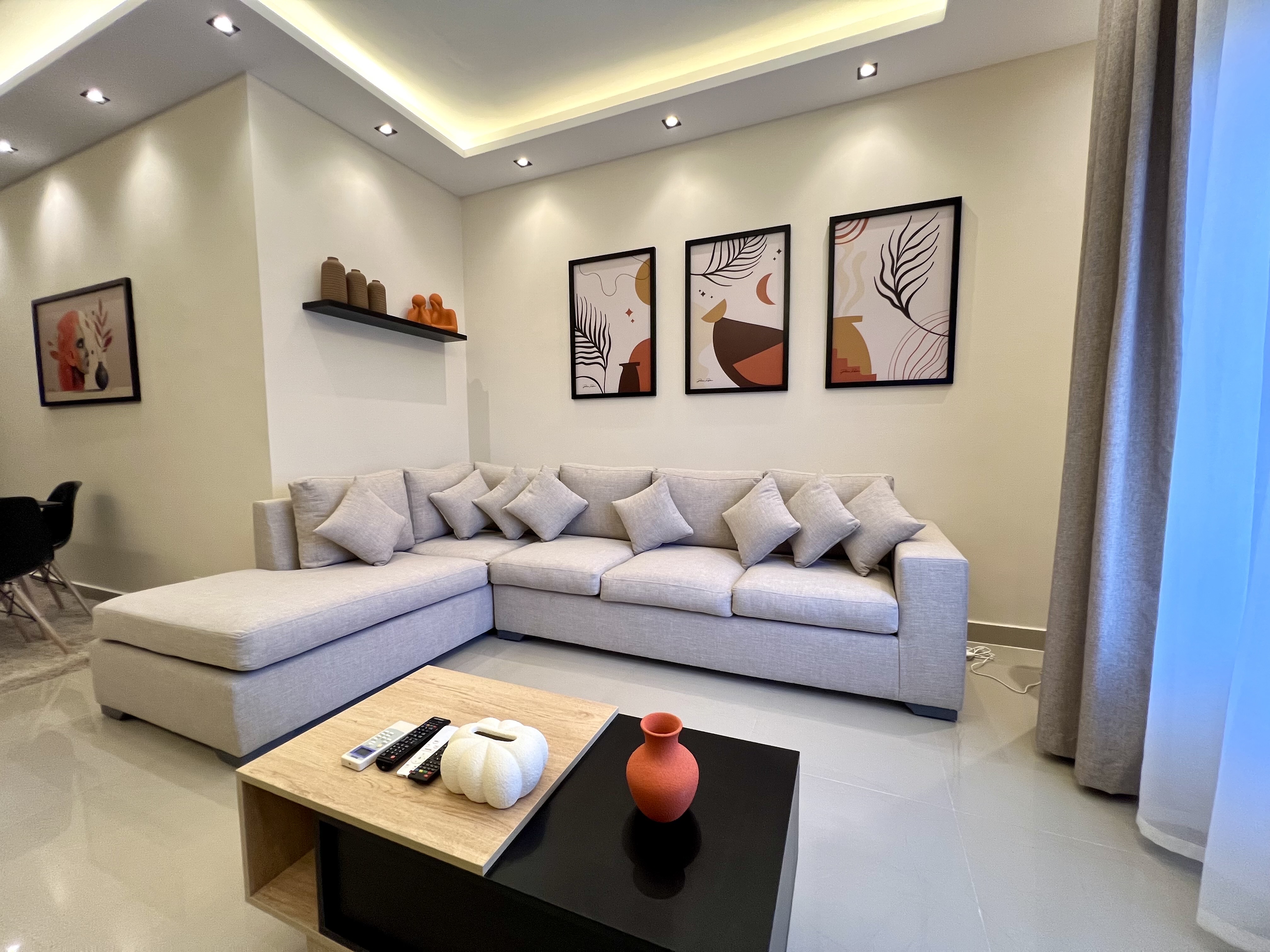 Modern Studio Near to the Mall and Restaurants — Living Room in The Village Palm Hills, New Cairo, Egypt, Egypt