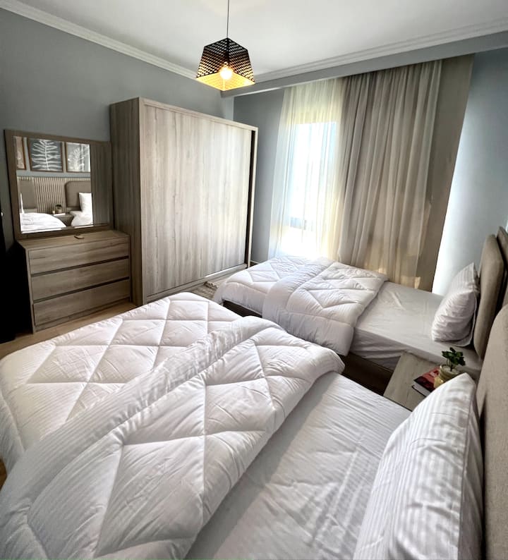 SODIC Eastown Chic 3-Bed + Nanny Serviced *NEW* — Bedroom 2 in SODIC Eastown,New Cairo, Egypt, Egypt — photo 3