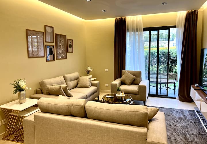 SODIC Villette Pool side 2-bed W/ Garden — Living Room in SODIC Villette, New Cairo, Egypt, Egypt