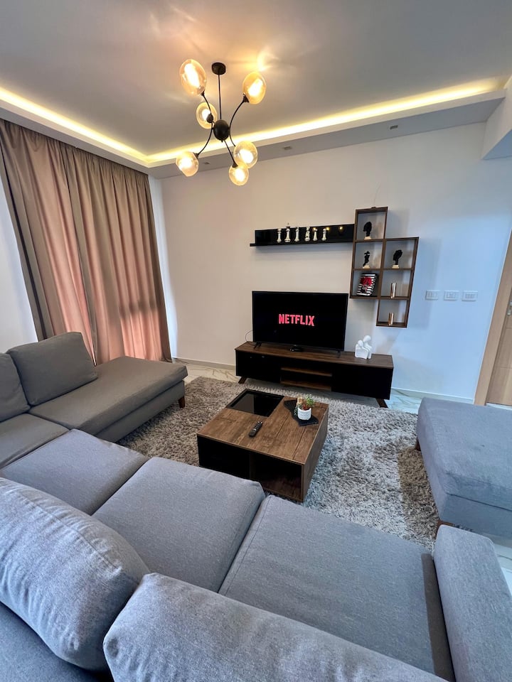 SODIC Eastown AUC Chic 2-Bed Open Park View — Living Room in Sodic Eastown, New Cairo, Egypt, Egypt
