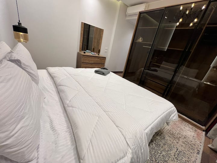Designer Finish Prestigious AUC Palm Hills VG 2Bed — Bedroom 1 in AUC Palm Hills VG, New Cairo, Egypt, Egypt