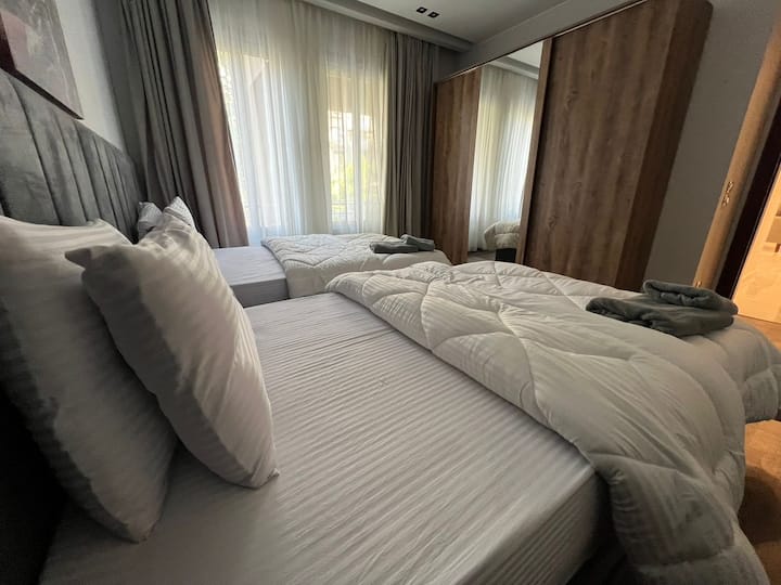 Designer Finish Prestigious AUC Palm Hills VG 2Bed — Bedroom 2 in AUC Palm Hills VG, New Cairo, Egypt, Egypt