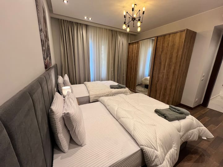 Designer Finish Prestigious AUC Palm Hills VG 2Bed — Bedroom 2 in AUC Palm Hills VG, New Cairo, Egypt, Egypt — photo 2