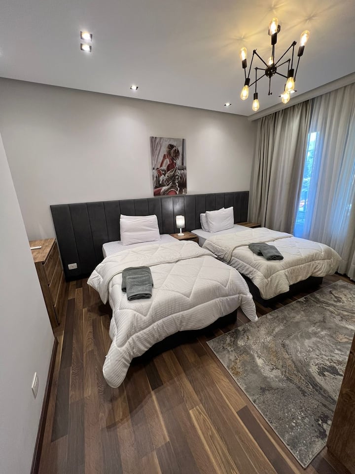 Designer Finish Prestigious AUC Palm Hills VG 2Bed — Bedroom 2 in AUC Palm Hills VG, New Cairo, Egypt, Egypt — photo 3