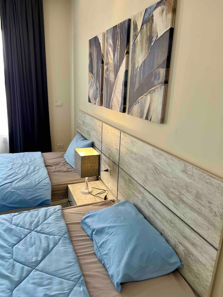 Palm Hills 2-Bed Serviced Aprtment — Bedroom 2 in Palm Hills 'The Village Gate, New Cairo, Egypt, Egypt