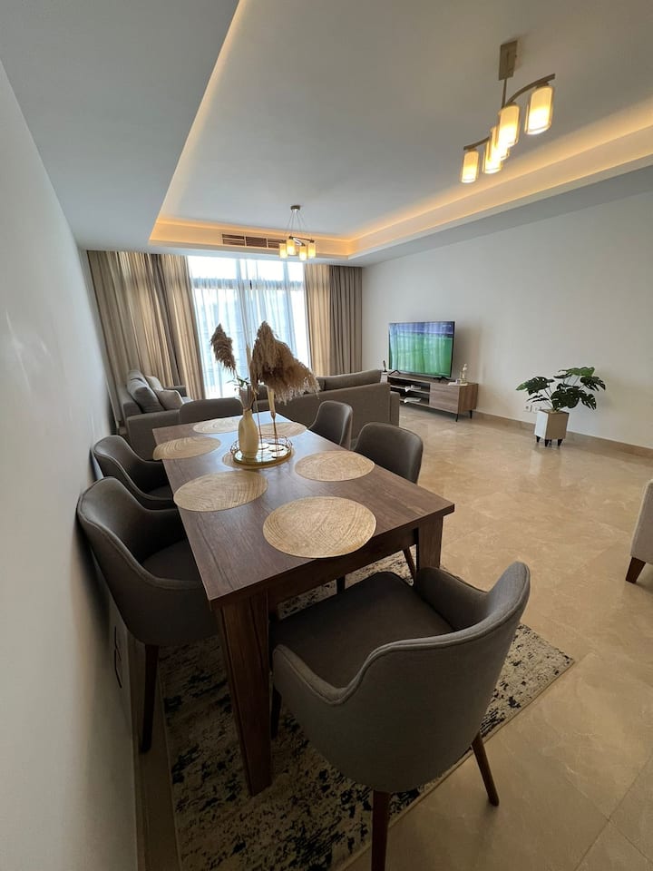 CFC Business District Elite 2-Bed Serviced Aprtmt — Dining Area in Aura Apartments CFC, New Cairo, Egypt, Egypt