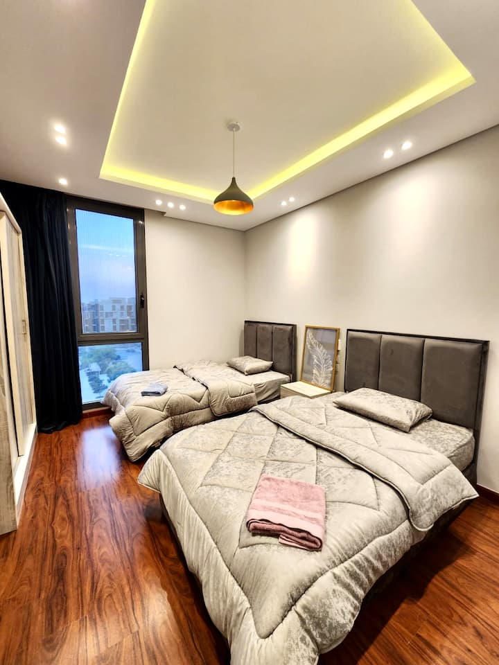 SODIC Eastown Chic 2-Bed Open Park View New Cairo — Bedroom 2 in SODIC Eastown Open Park View, New Cairo, Egypt — photo 2