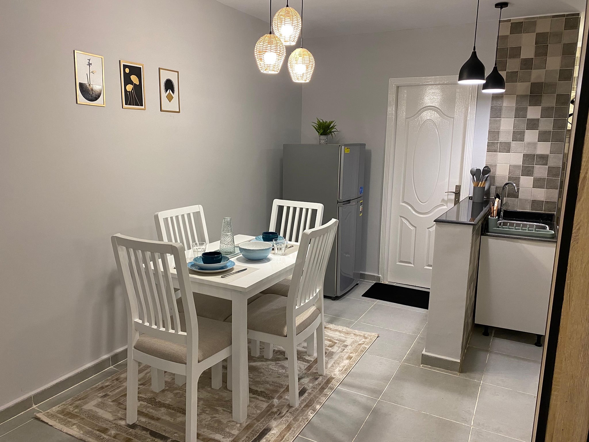Sunny Haven 1BR Apartment Near Cairo Airport — Dining Area in Almaza, Cairo, Egypt