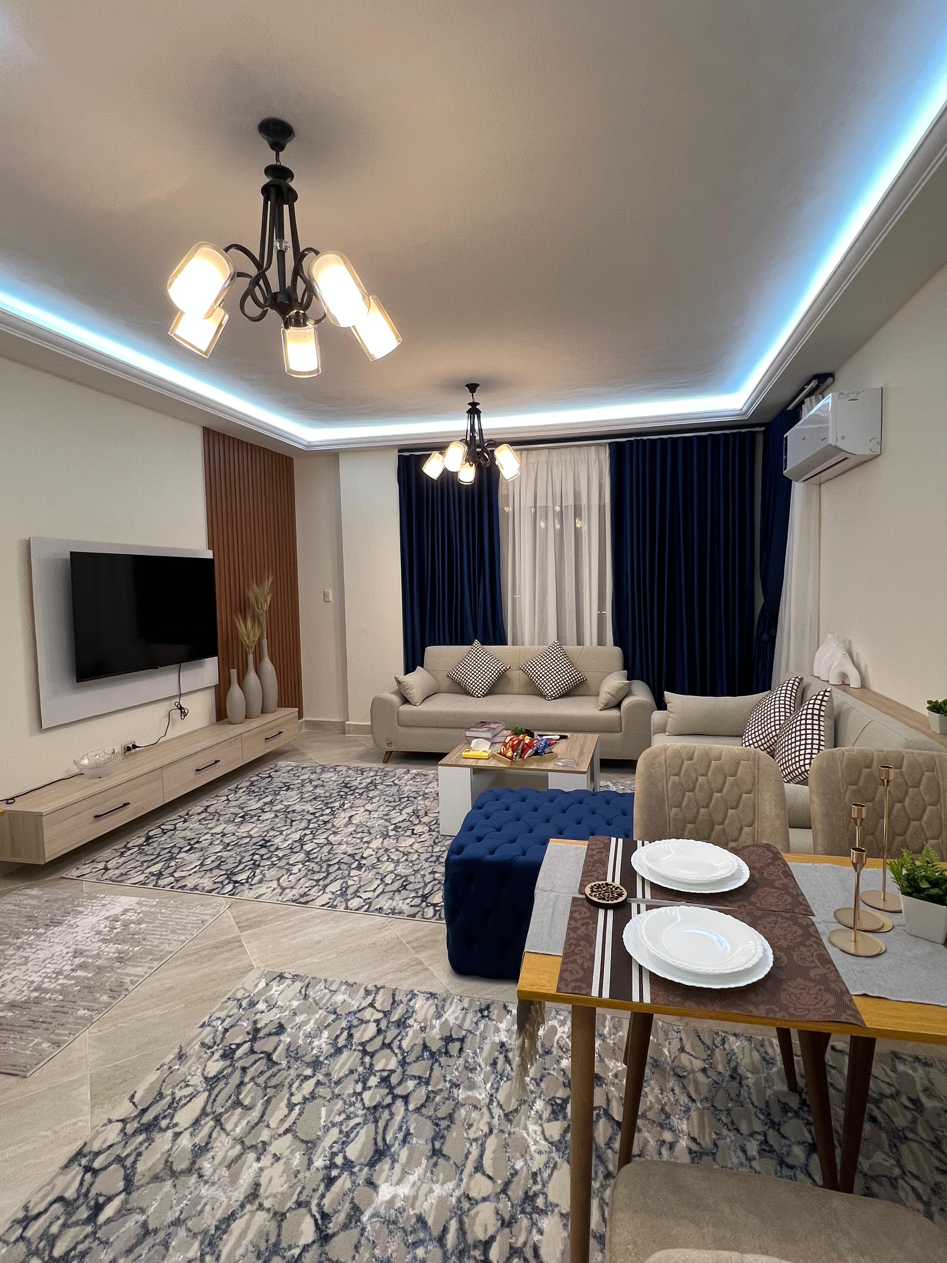 Modern Luxury 2-bedroom Apartment in New Cairo — Living Room in dar masr kornfel bulding 410, Egypt — photo 2