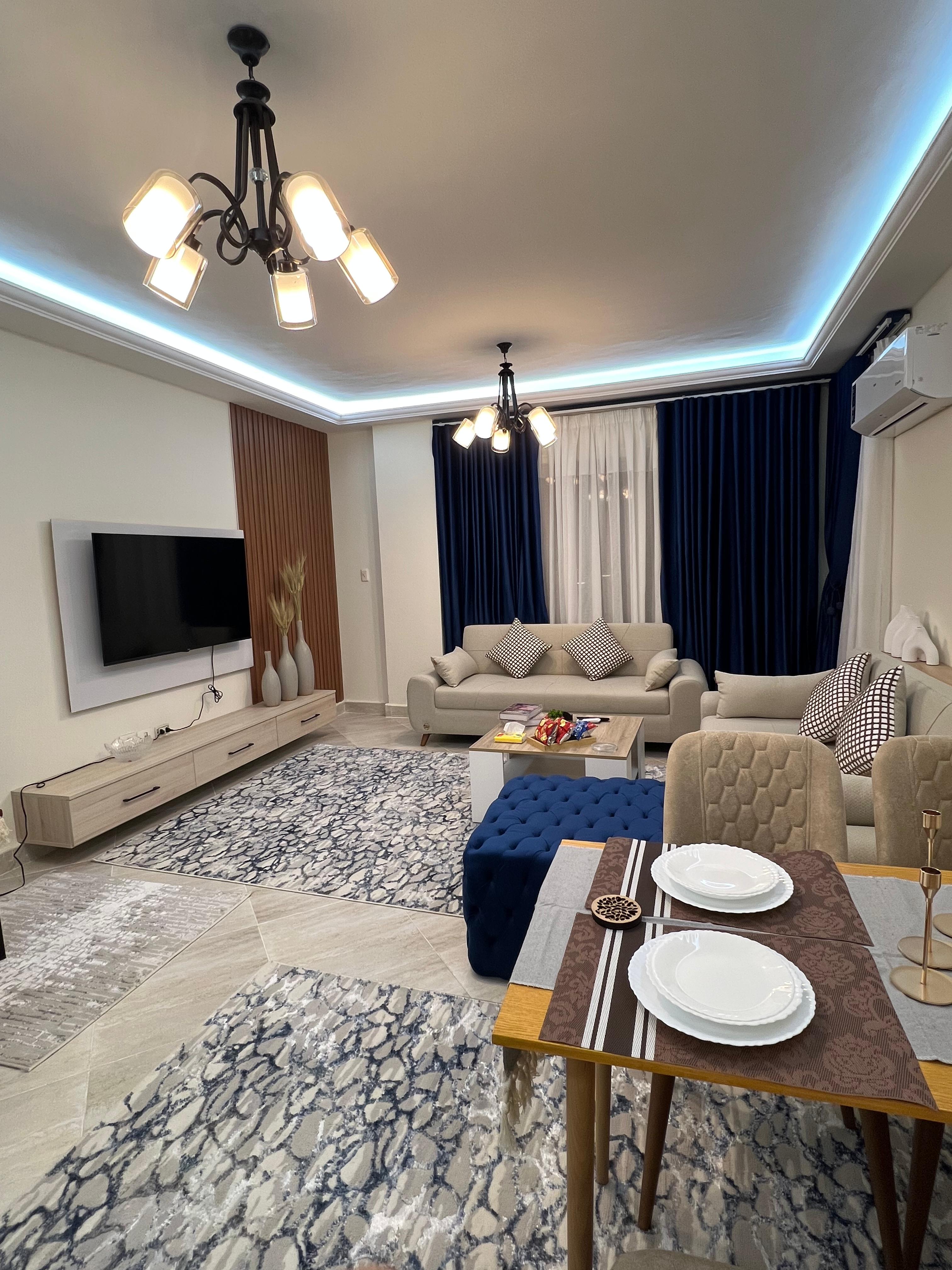 Modern Luxury 2-bedroom Apartment in New Cairo — Living Room in dar masr kornfel bulding 410, Egypt — photo 3