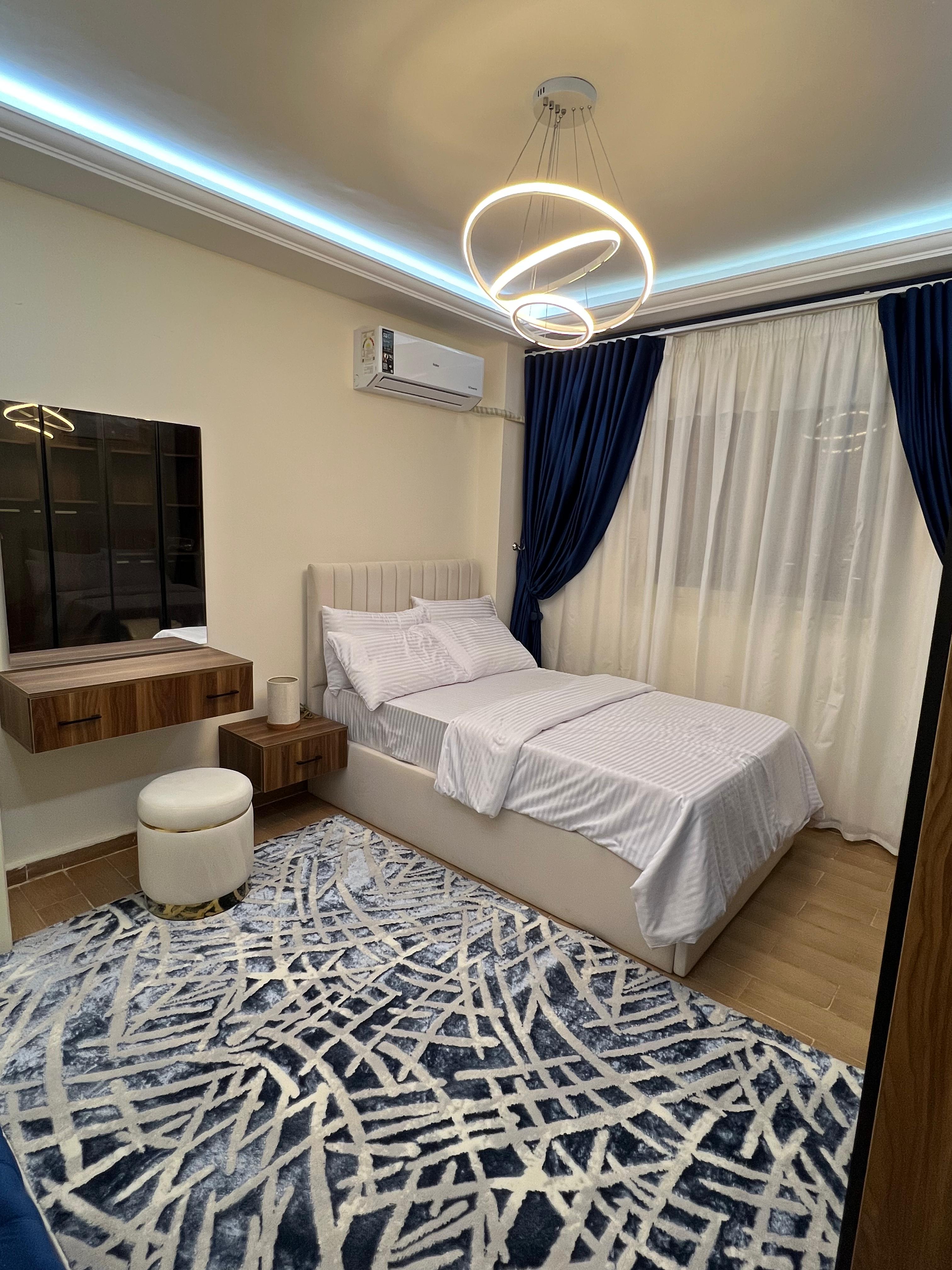 Modern Luxury 2-bedroom Apartment in New Cairo — Bedroom 2 in dar masr kornfel bulding 410, Egypt