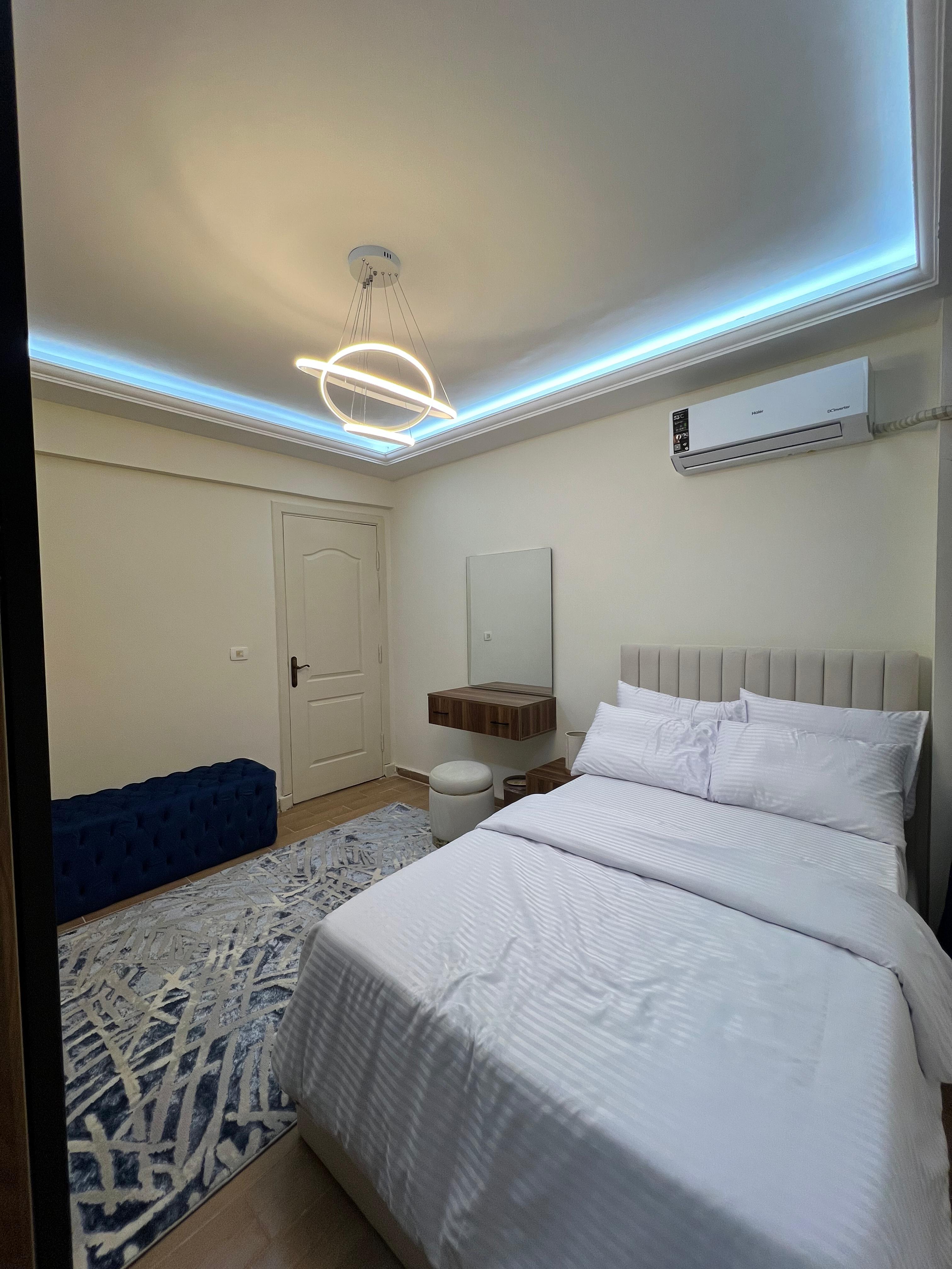 Modern Luxury 2-bedroom Apartment in New Cairo — Bedroom 2 in dar masr kornfel bulding 410, Egypt — photo 3