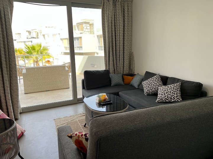 Ground floor one bedroom overlooking the pool. — Living Room in Mangroovy, Elgouna, Red Sea, Egypt