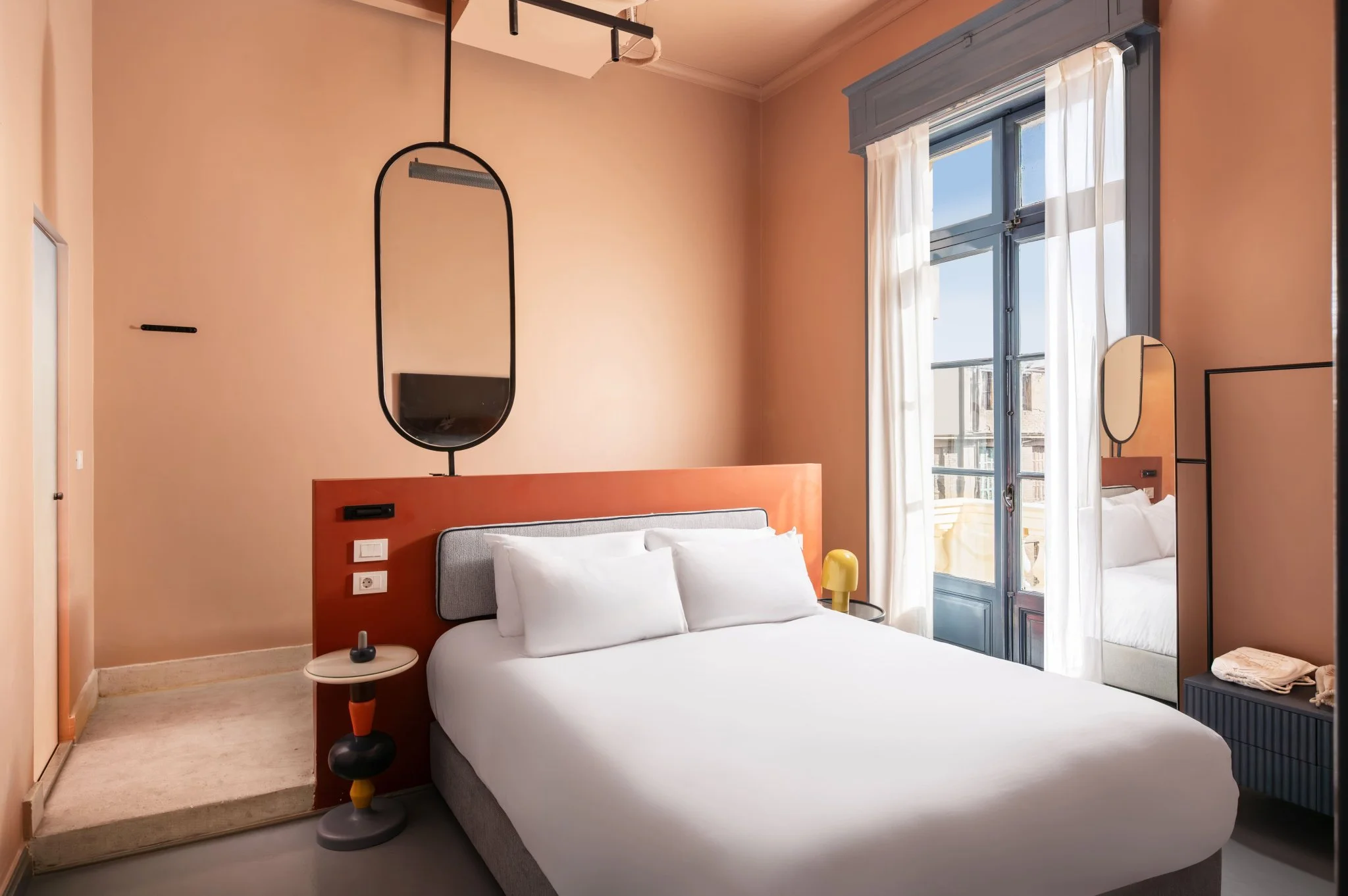 One Bedroom Apartment city View King bed In The Center OF Downtown Cairo — Bedroom 1 in Downtown Cairo | Talaat Harb Mall, Egypt