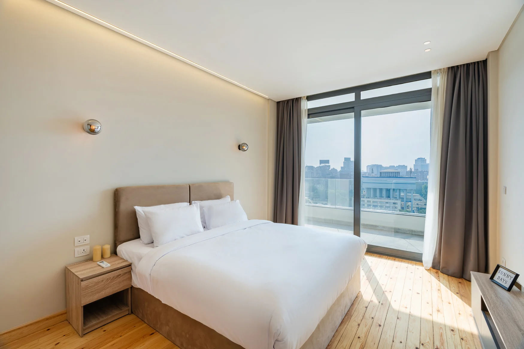 Two Bedroom Apartment Nile view Next to Om Kolthoom Hotel — Bedroom 1 in Zamalek | Nile View, Egypt