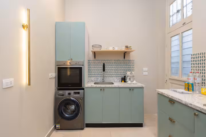 Downtown Glass & Glory | Heritage Stay — Full Kitchen in Downtown Cairo, Egypt — photo 3