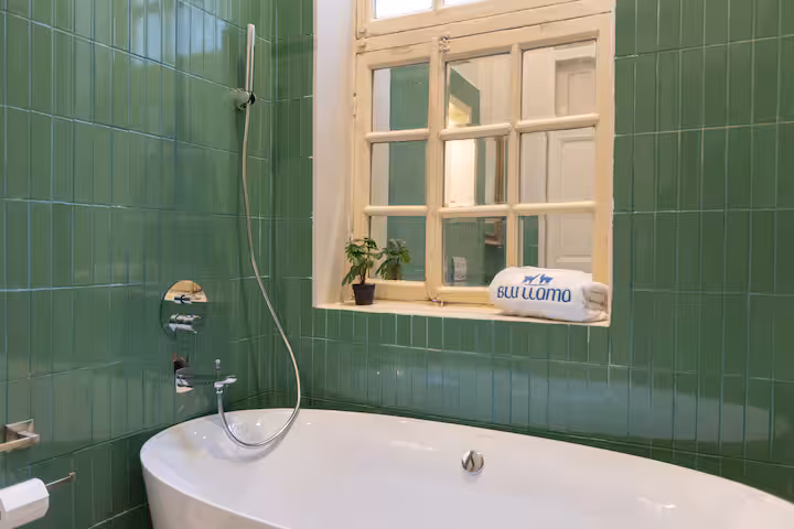 Downtown Glass & Glory | Heritage Stay — Full bathroom 1 in Downtown Cairo, Egypt