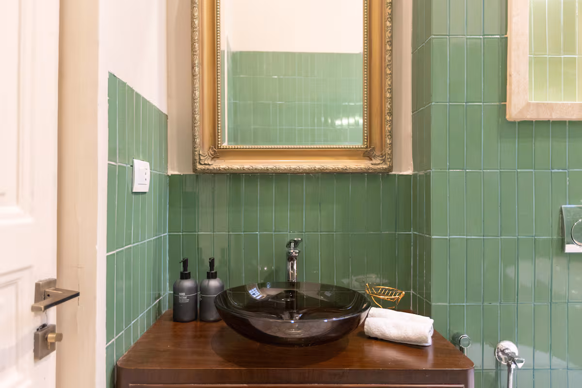Downtown Glass & Glory | Heritage Stay — Full bathroom 1 in Downtown Cairo, Egypt — photo 2