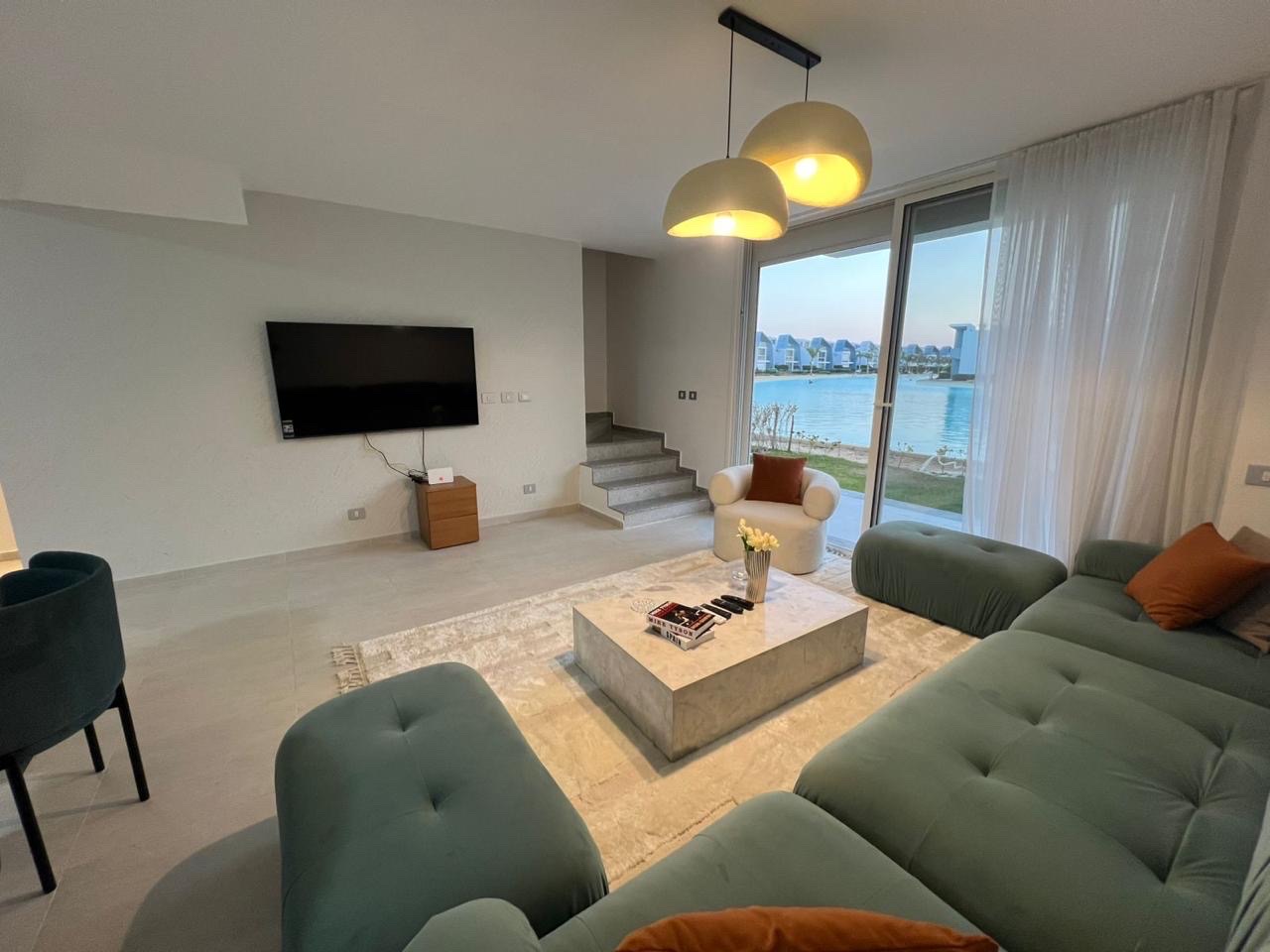 Spacious 3BR Duplex Overlooking the Lagoon @Fouka — Living Room in Fouka Bay, Egypt — photo 3