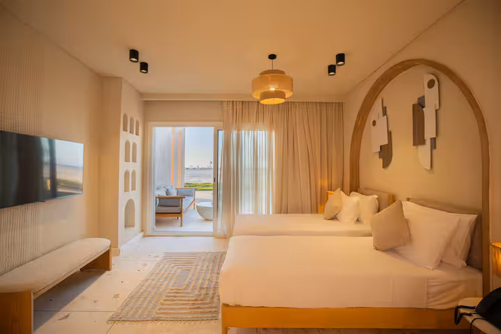 Makai North Coast By Brassbell | Cabin Sea View — Bedroom 1 in Makai North Coast, Egypt