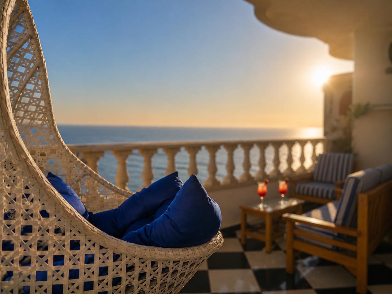 Sea View 2BDR Apartment | Alexandria — Balcony in Miami Beach | Alexandria, Egypt