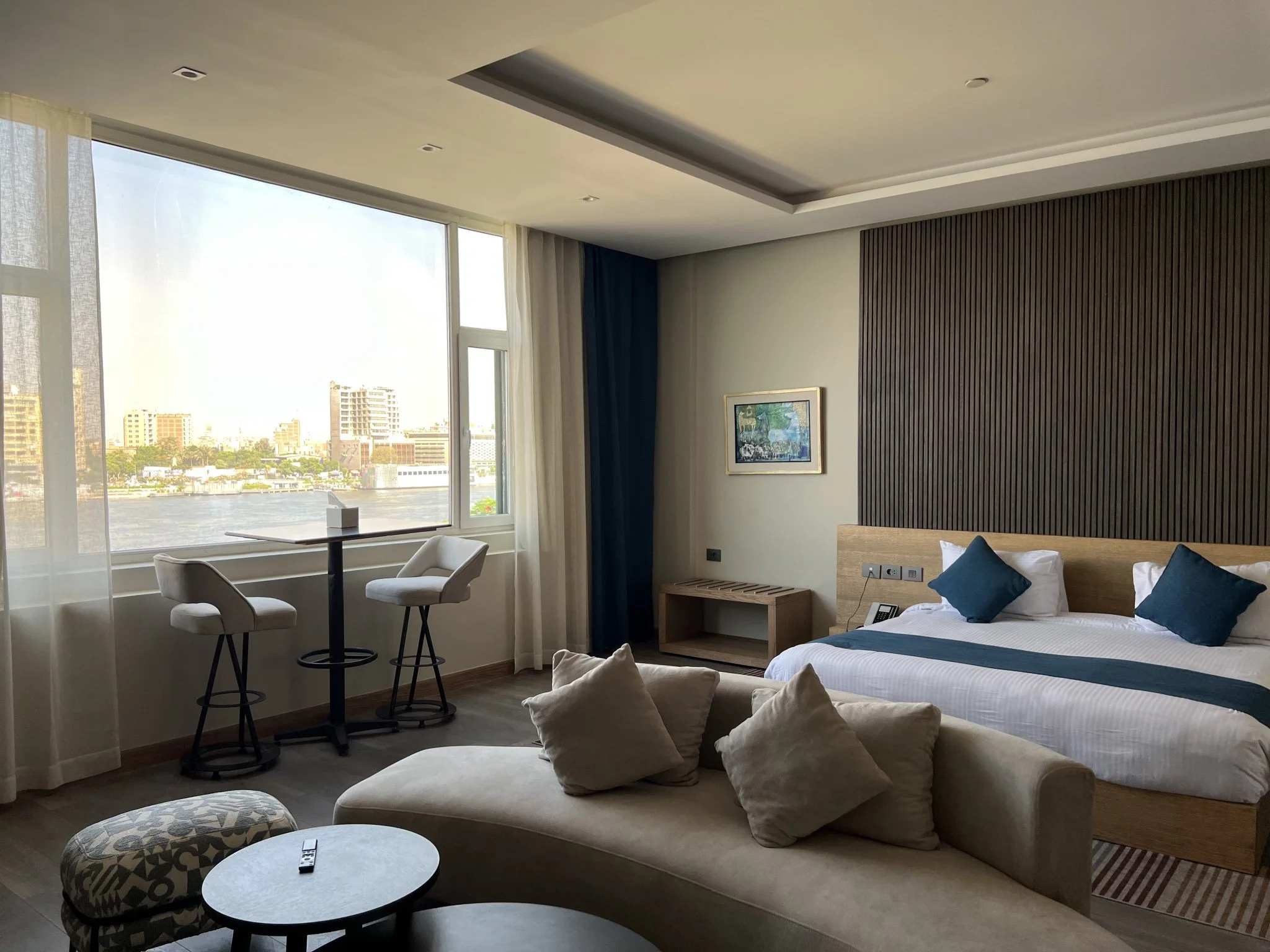 Suite Nile View — Living Room in Zamalek, Egypt