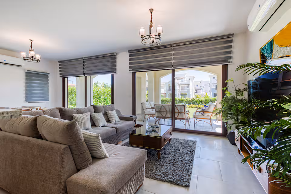 Standalone Villa 5BR+ Maid’s room | Pool | Marassi — Living Room in Marassi | North Coast, Egypt