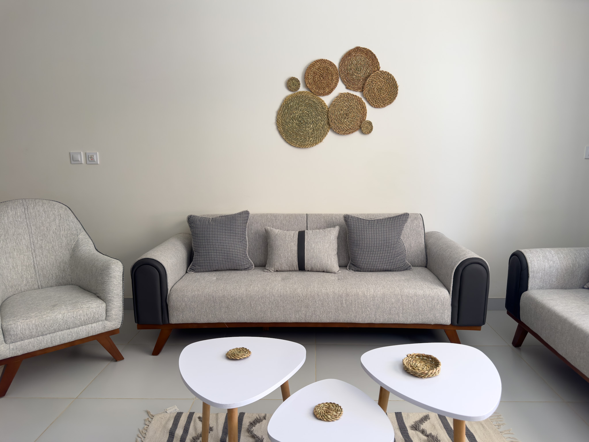 2BR Partial Sea & Pool View Marassi — Living Room in Marassi | North Coast, Egypt