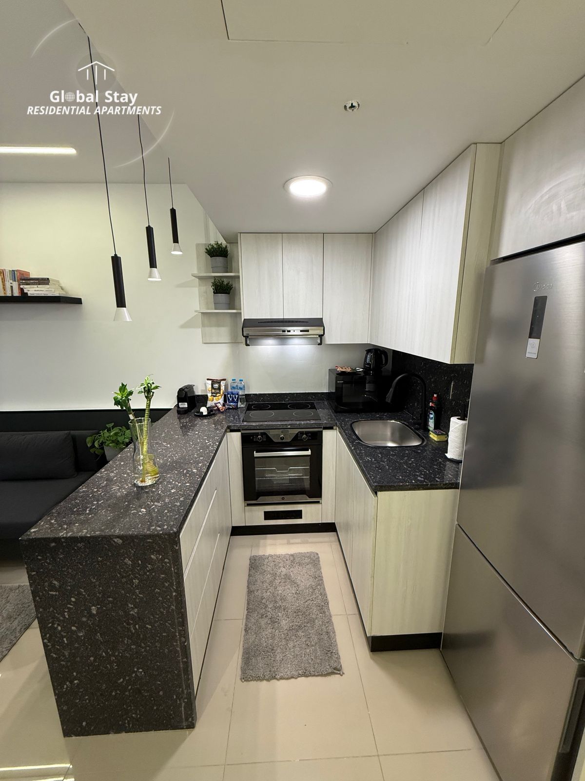 Modern Fully Furnished Studio — Full Kitchen in New Cairo, Egypt, Egypt