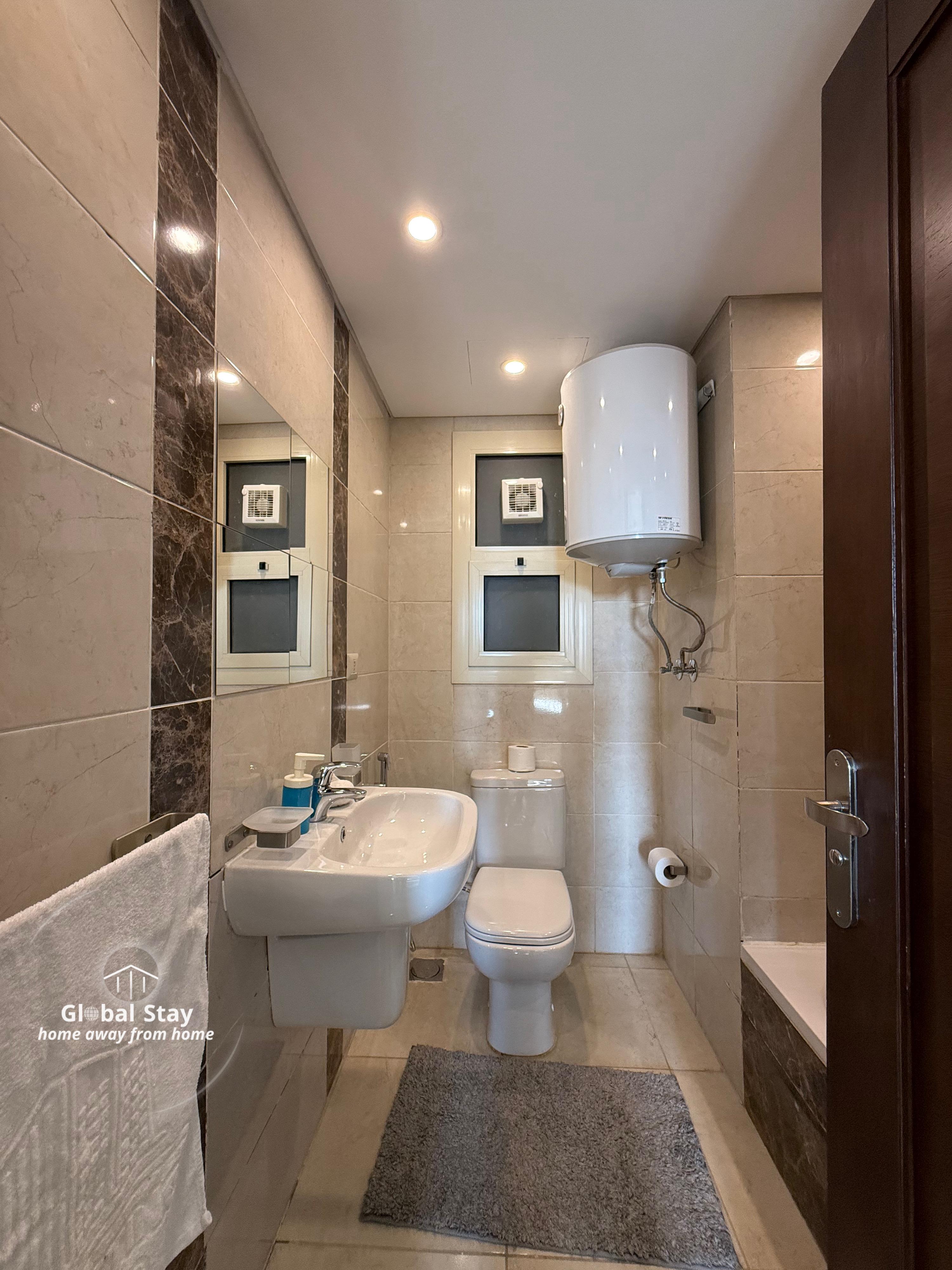 Luxury Duplex 2 Bedrooms Apartment | New Cairo — Full bathroom 1 in New Cairo , Cairo, Egypt