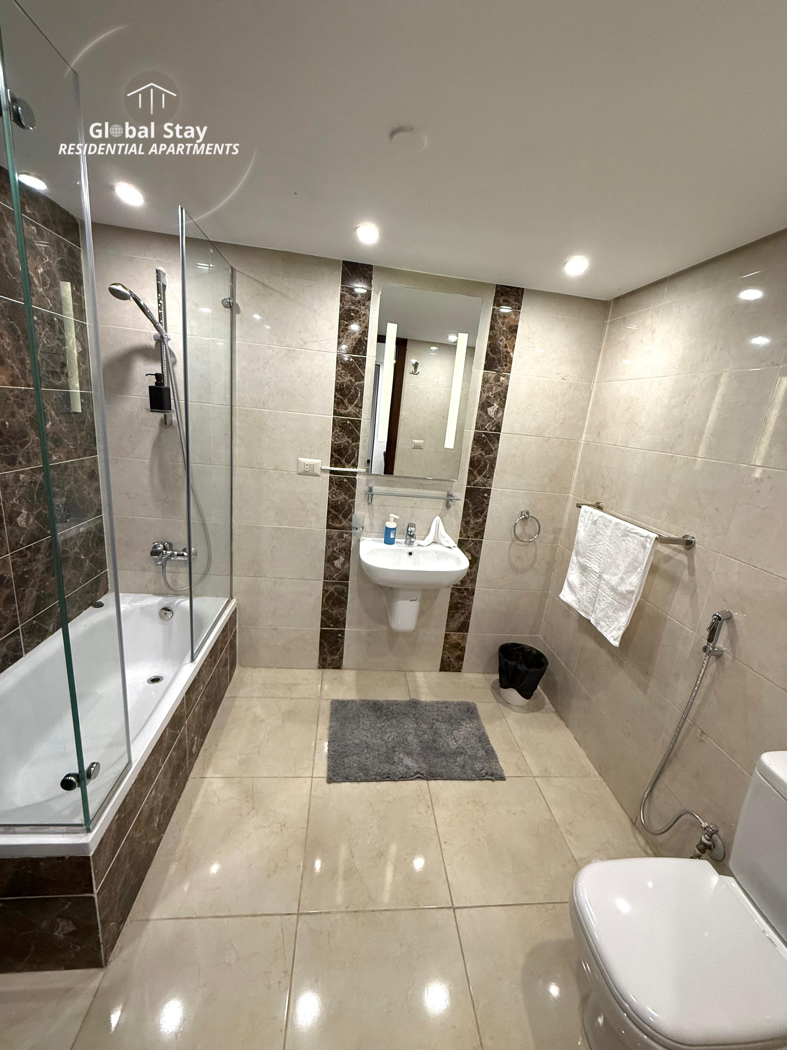 3-BDRM Comfort Home | New Cairo — Full bathroom 1 in New Cairo , Cairo, Egypt