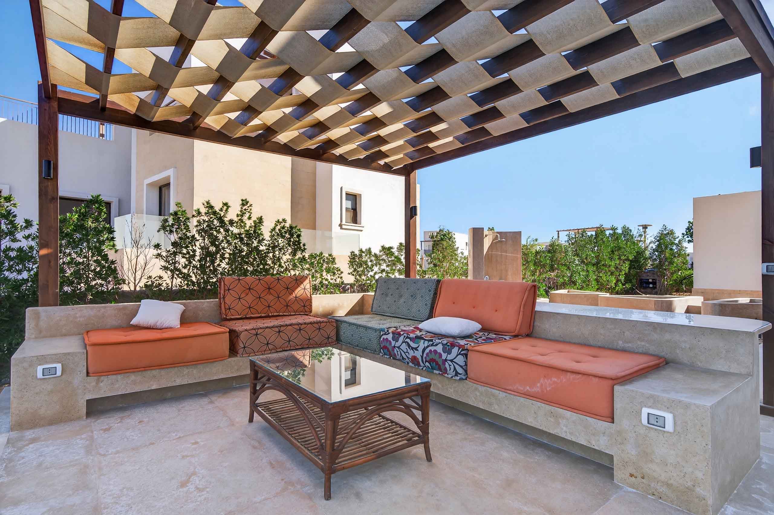 3BR Villa – Lagoon View – El Gouna — Backyard in Cyan El GounaR Red Sea, Hurghada, Egypt