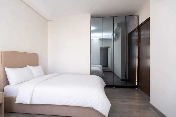 3BR Luxury Apt + Maid Room | Pool Table -Zed West — Bedroom 2 in Zed West | El Sheikh Zayed, Egypt