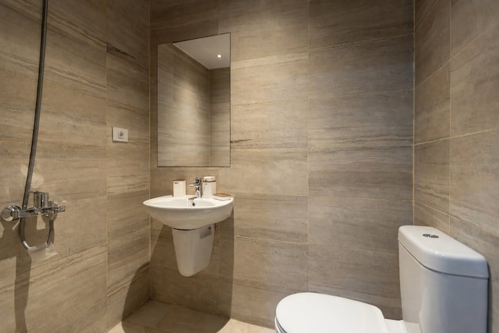 3BR Luxury Apt + Maid Room | Pool Table -Zed West — Full bathroom 1 in Zed West | El Sheikh Zayed, Egypt