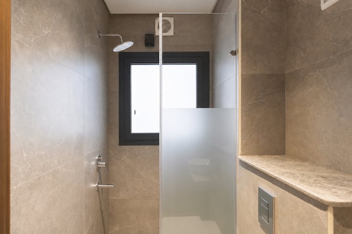 3BR Luxury Apt + Maid Room | Pool Table -Zed West — Full bathroom 1 in Zed West | El Sheikh Zayed, Egypt — photo 2
