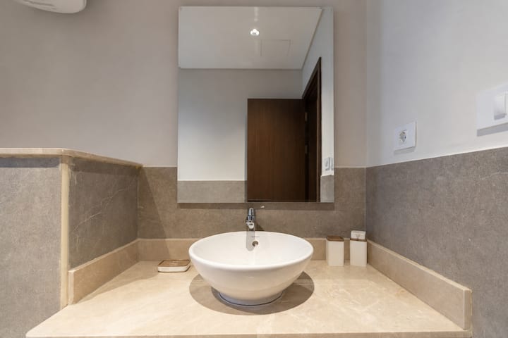 3BR Luxury Apt + Maid Room | Pool Table -Zed West — Full bathroom 2 in Zed West | El Sheikh Zayed, Egypt — photo 2
