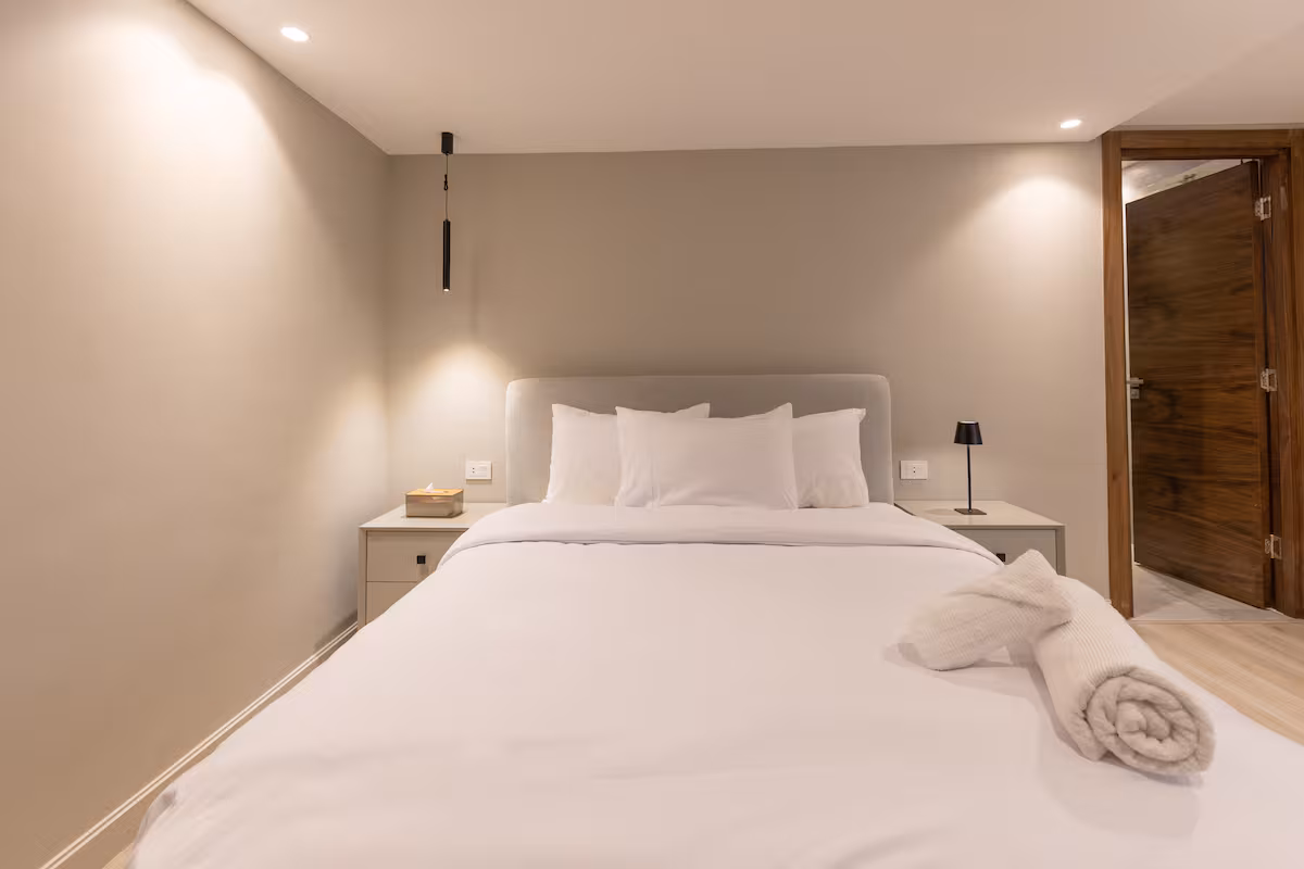 Elegant 2-BR Apartment in Almaza | Near City Stars — Bedroom 1 in Almaza , Near City Stars, Egypt — photo 3
