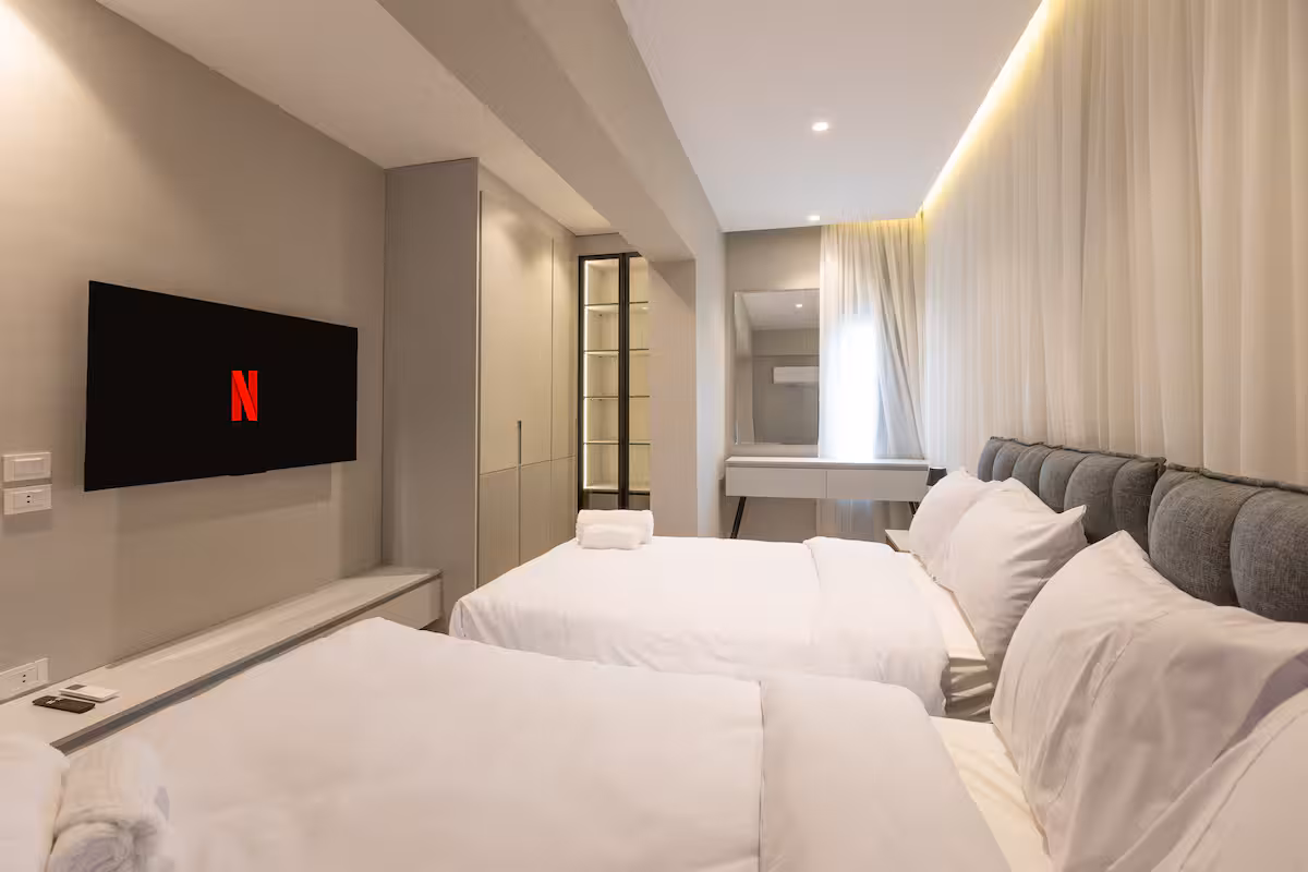 Elegant 2-BR Apartment in Almaza | Near City Stars — Bedroom 2 in Almaza , Near City Stars, Egypt — photo 3