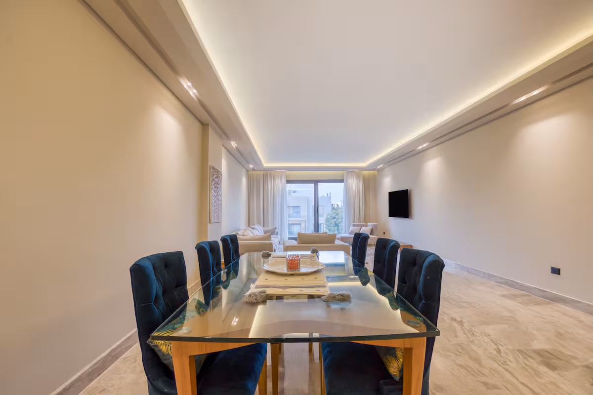 Silver Palm New cairo Luxury 3BR | Pool view — Dining Area in New Cairo, Cairo Governorate, Egypt, Egypt — photo 2