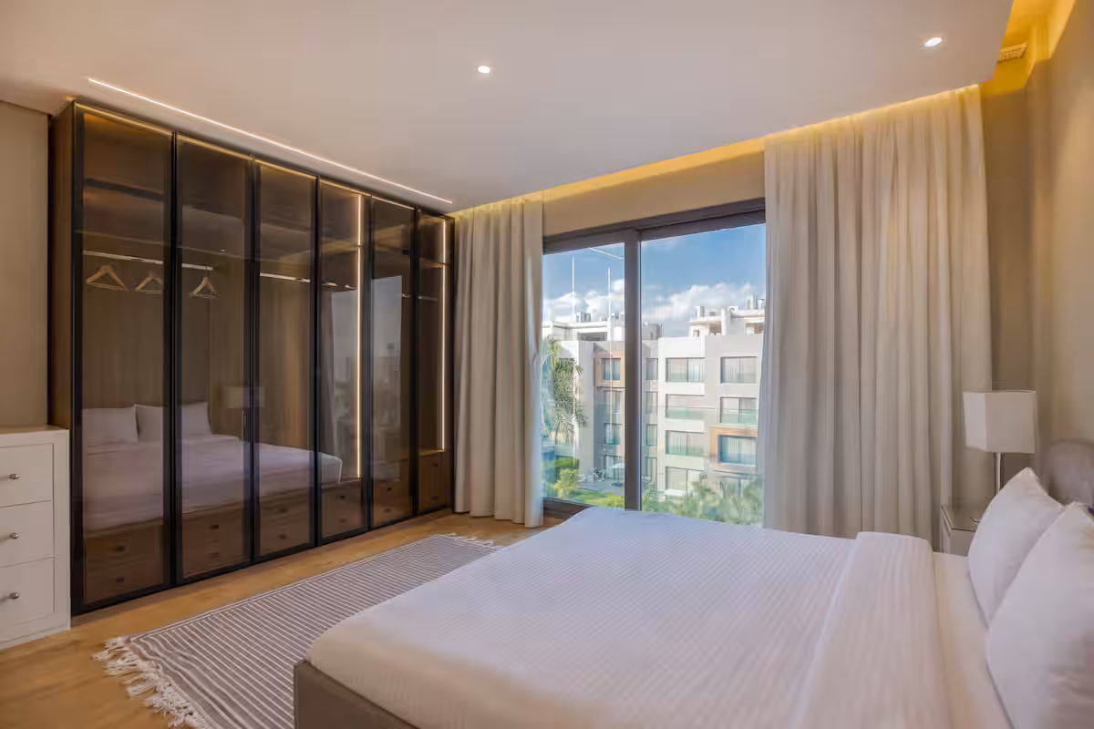 Silver Palm New cairo Luxury 3BR | Pool view — Bedroom 1 in New Cairo, Cairo Governorate, Egypt, Egypt — photo 2