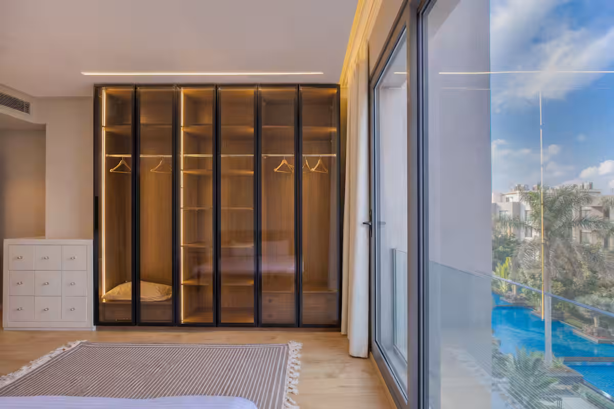Silver Palm New cairo Luxury 3BR | Pool view — Bedroom 1 in New Cairo, Cairo Governorate, Egypt, Egypt — photo 3