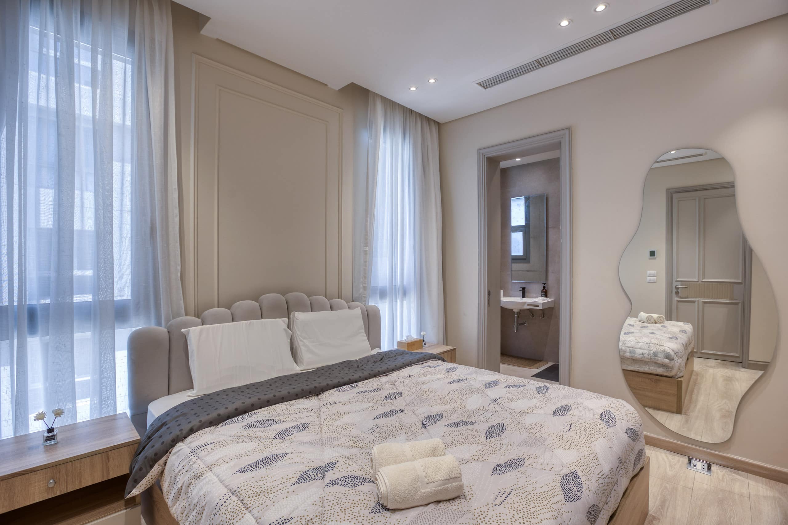 JW-Marriott Charming 1-BR Suite | New Cairo — Bedroom 1 in New Cairo , Cairo, Egypt — photo 3