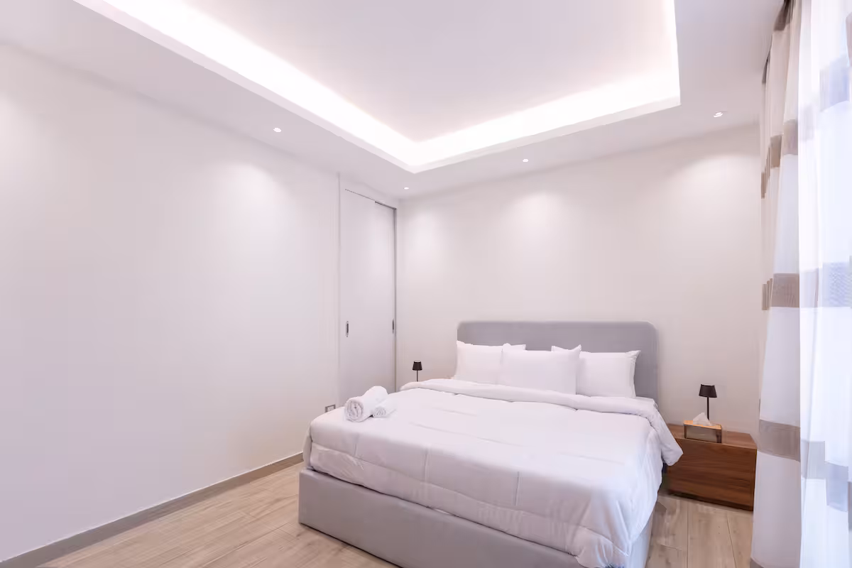 Bright 3BR Apartment | Side Garden View | SP — Bedroom 3 in First New Cairo, Egypt — photo 2