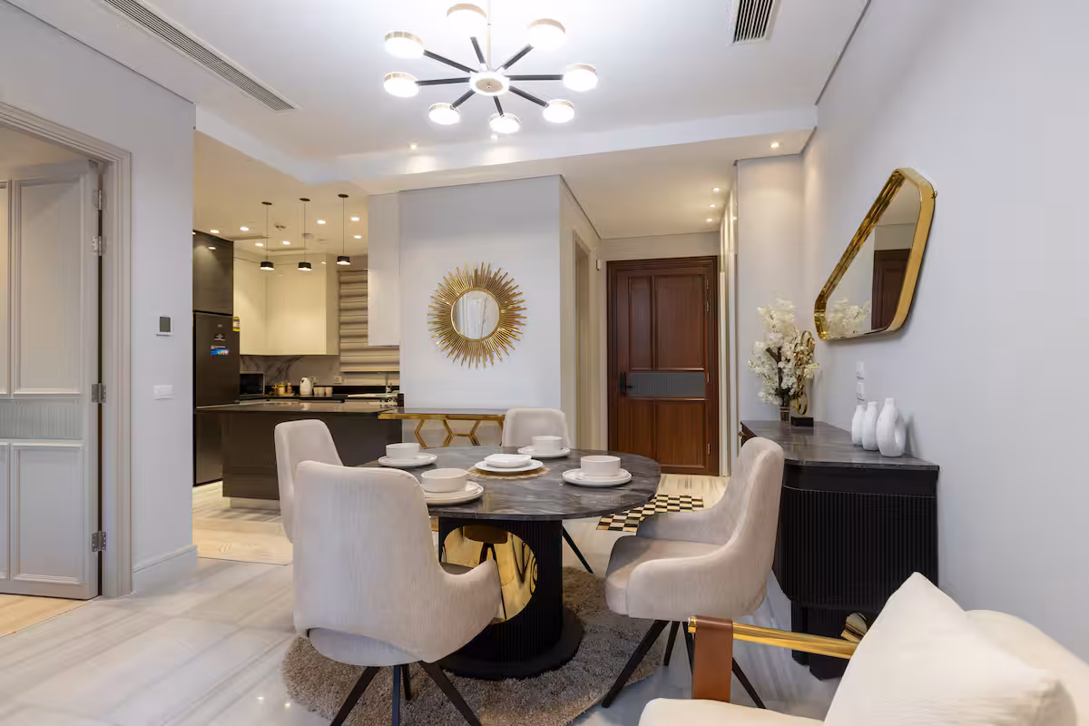 Poolside 3BR | Garden Level | Al-jazi JW Marriott — Dining Area in First New Cairo, Egypt — photo 3