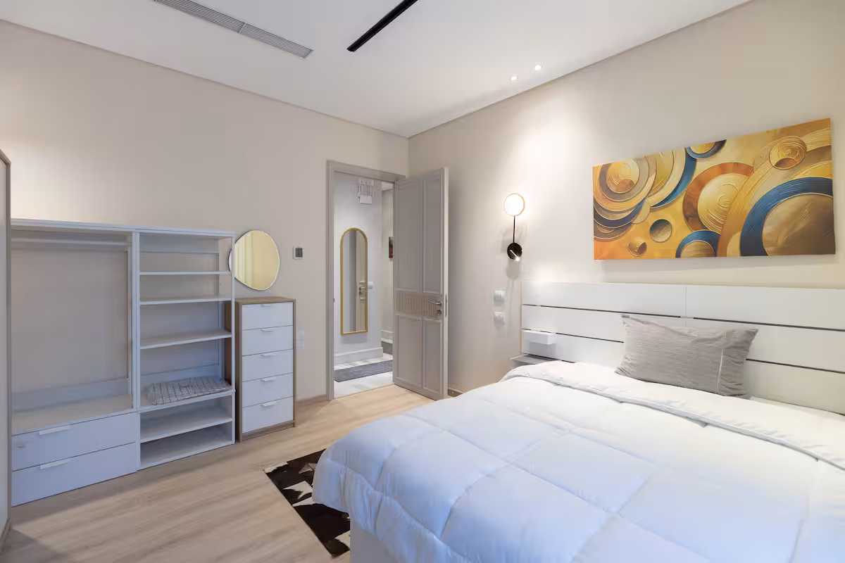 Poolside 3BR | Garden Level | Al-jazi JW Marriott — Bedroom 1 in First New Cairo, Egypt